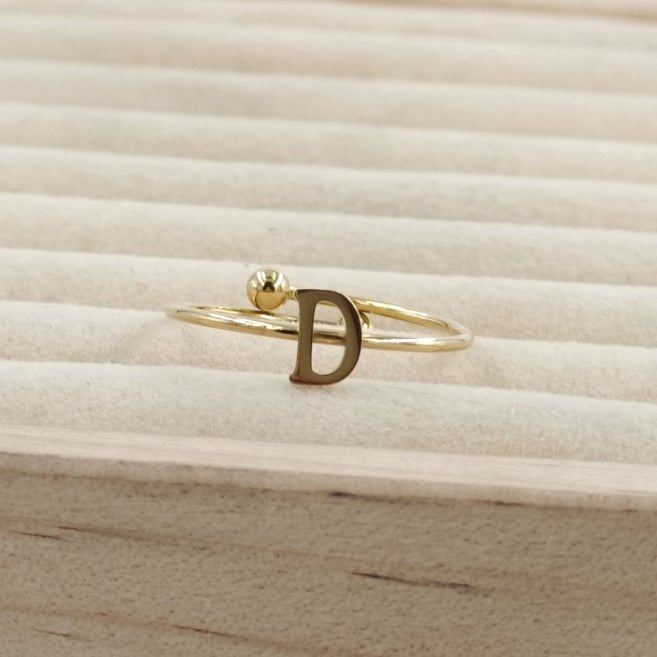 Anillo Dorado Inicial Personalizada - Belorias