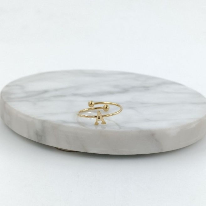 Anillo Dorado Inicial Personalizada - Belorias
