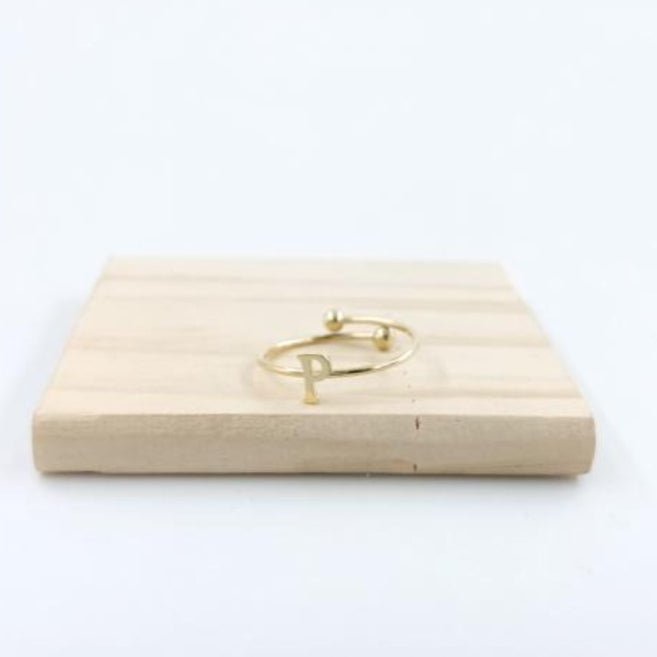 Anillo Dorado Inicial Personalizada - Belorias