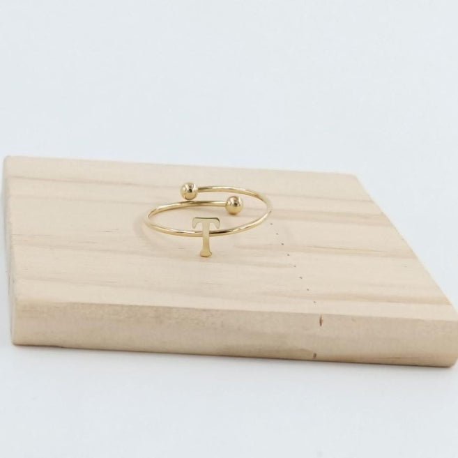 Anillo Dorado Inicial Personalizada - Belorias