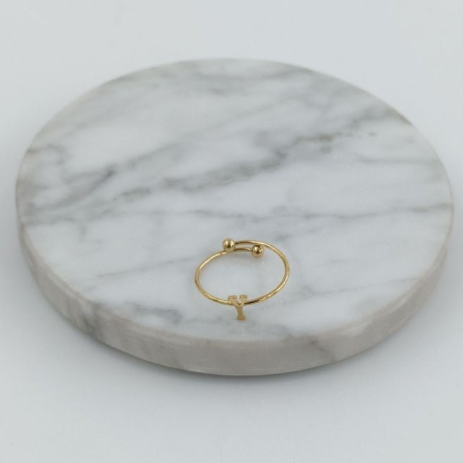 Anillo Dorado Inicial Personalizada - Belorias