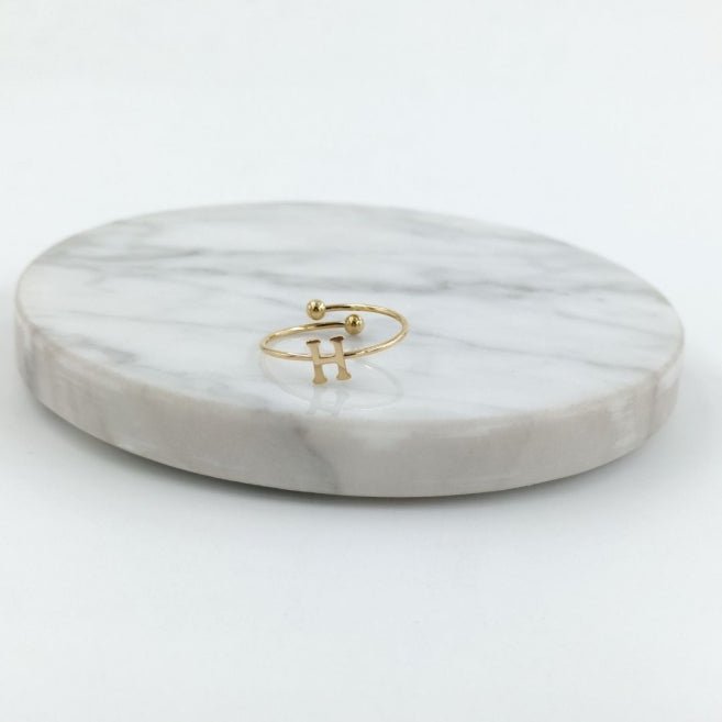 Anillo Dorado Inicial Personalizada - Belorias