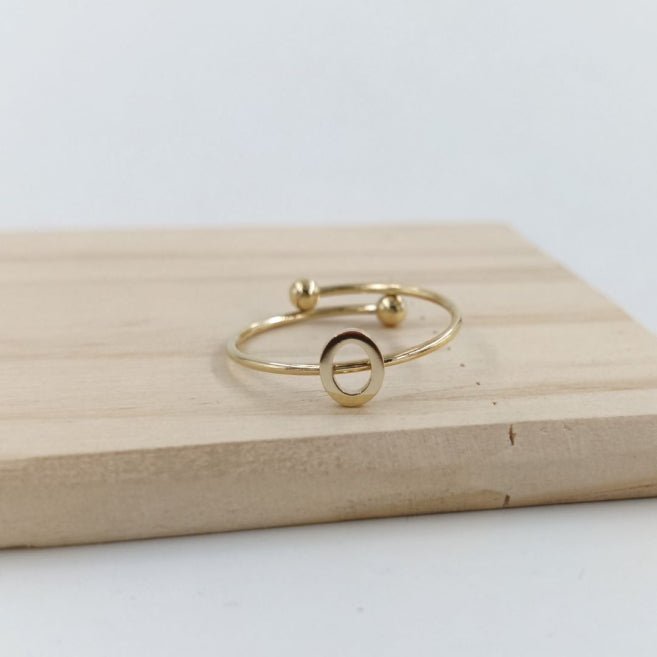 Anillo Dorado Inicial Personalizada - Belorias