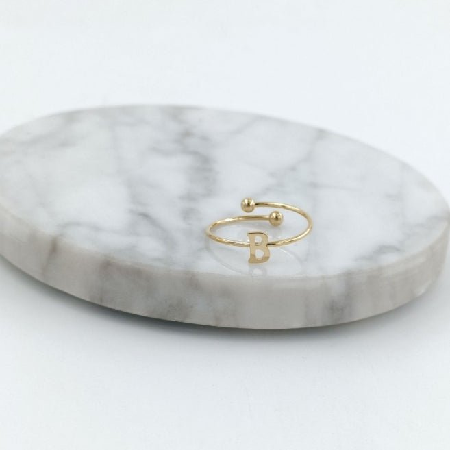 Anillo Dorado Inicial Personalizada - Belorias