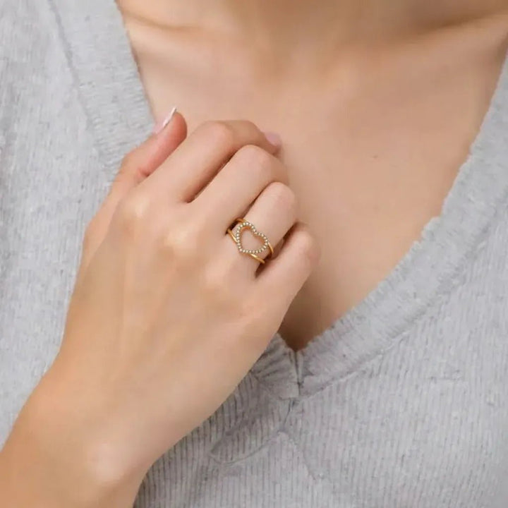 Anillo Heart Dorado - Belorias