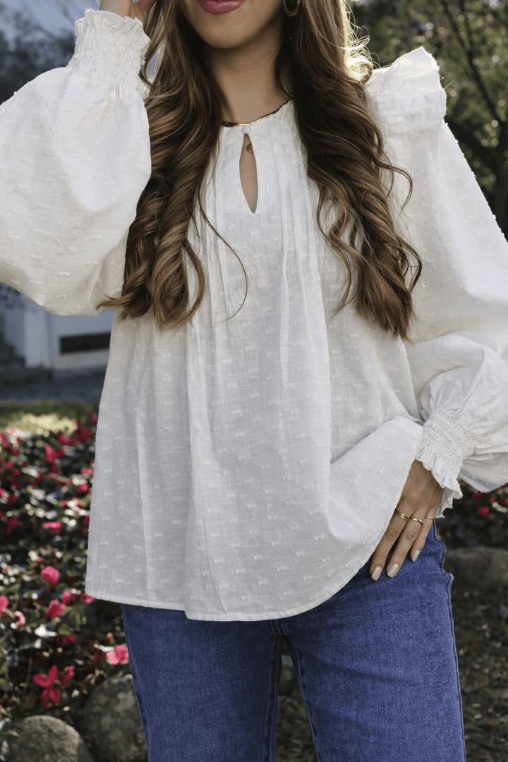 Blusa Premium Plumeti White - Belorias