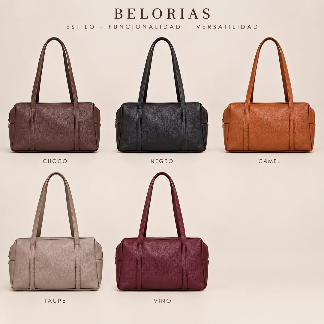 Bolso de Hombro en Piel Mera - Belorias