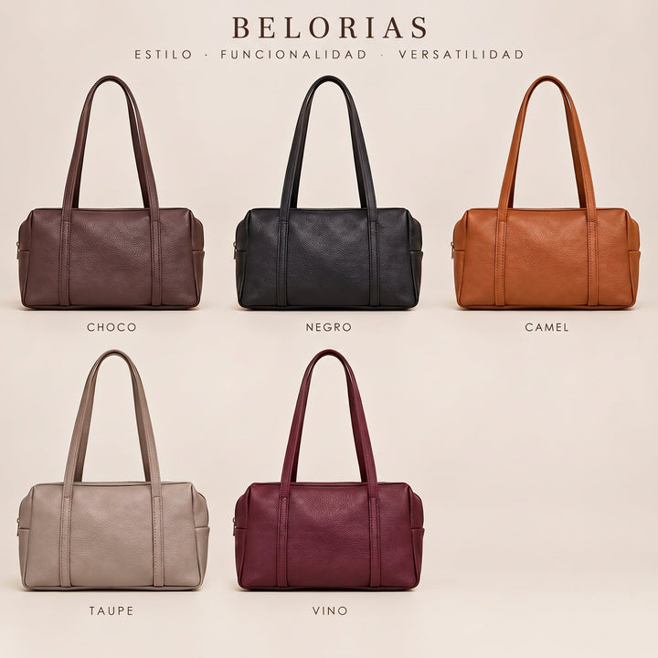 Bolso de Hombro en Piel Mera - Belorias