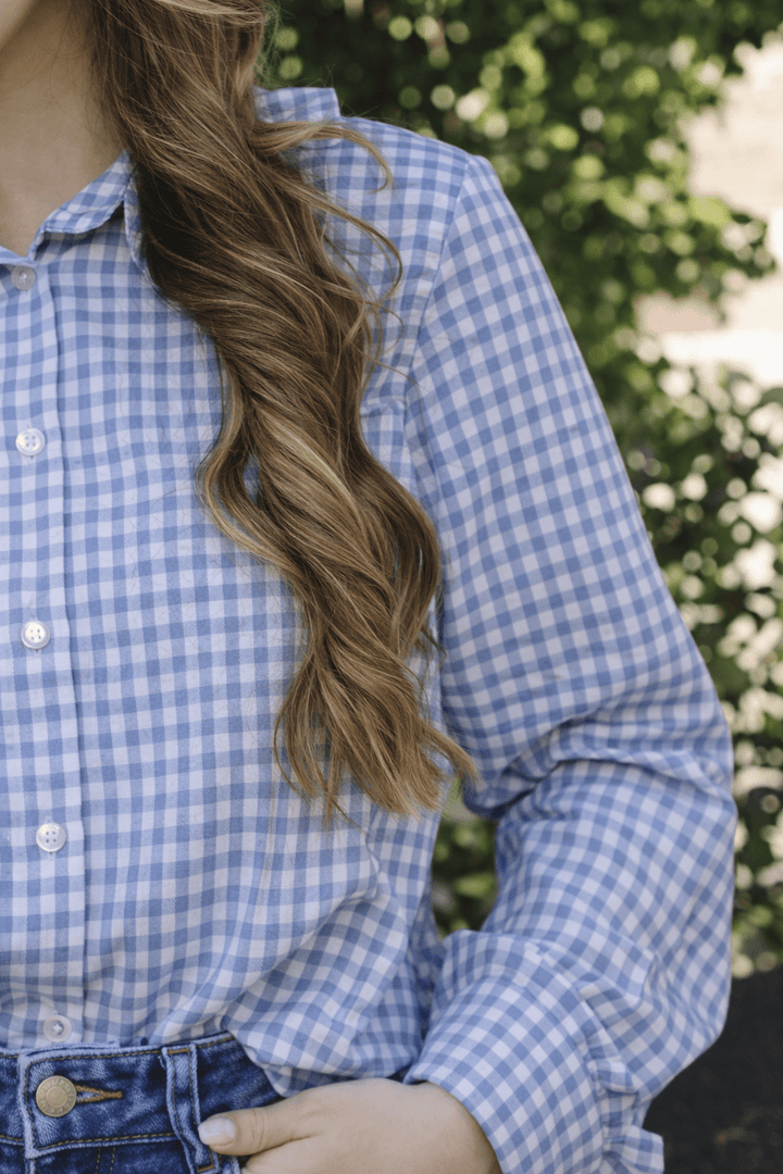 Camisa Cuello Bobo Azul - Belorias