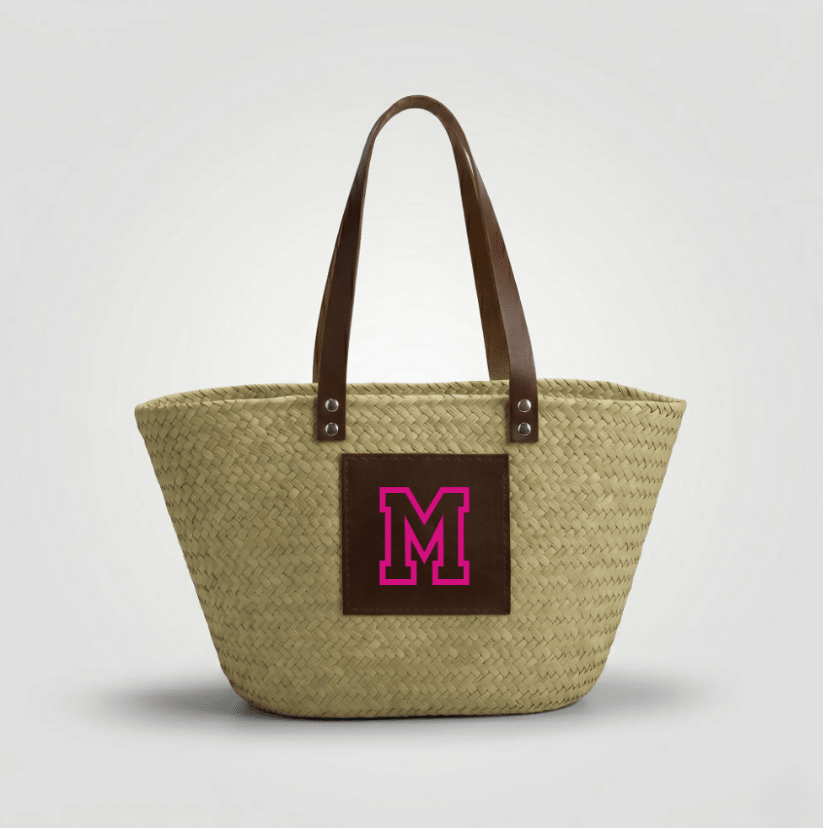 Capazo Personalizado con Inicial Varsity (BORDADO INCLUIDO) - Belorias