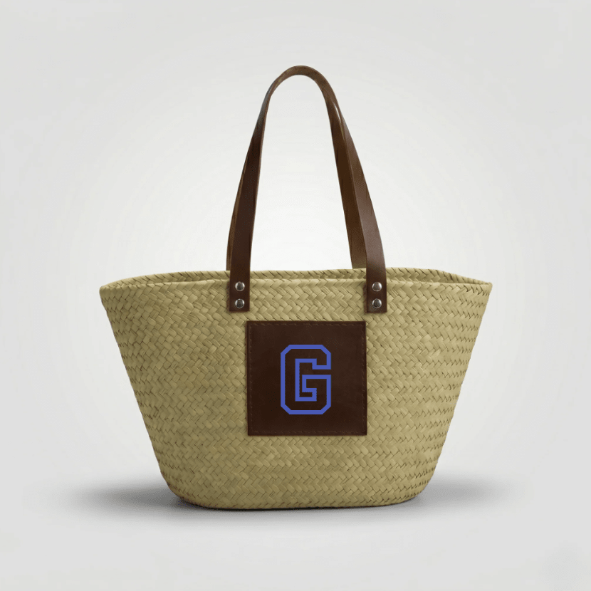 Capazo Personalizado con Inicial Varsity (BORDADO INCLUIDO) - Belorias