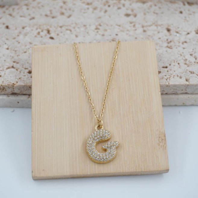 Colgante Dorado con Inicial Personalizada-Big - Belorias