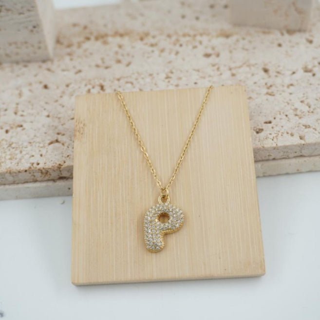 Colgante Dorado con Inicial Personalizada-Big - Belorias