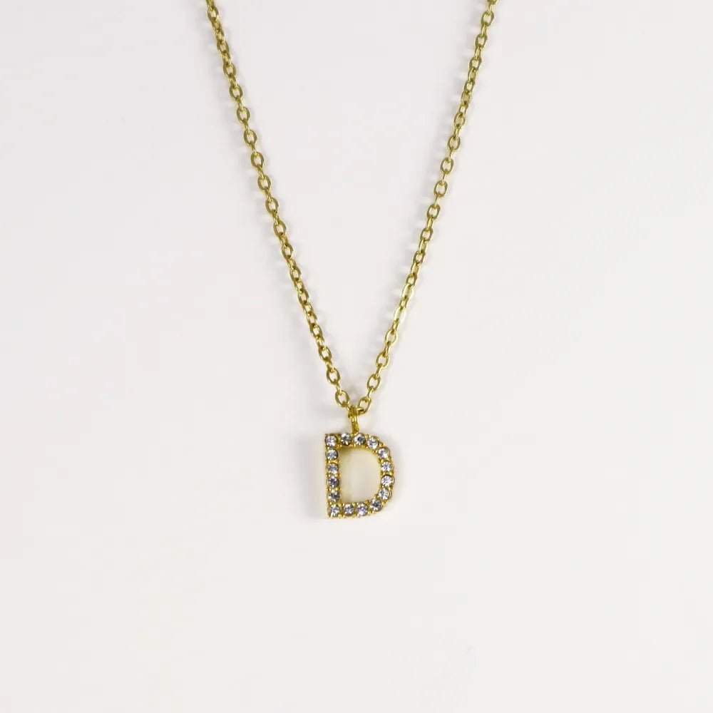 Colgante Dorado con Inicial Personalizada-Medium - Belorias