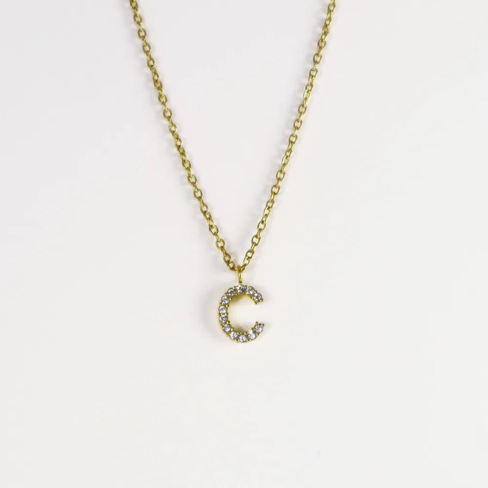 Colgante Dorado con Inicial Personalizada-Medium - Belorias