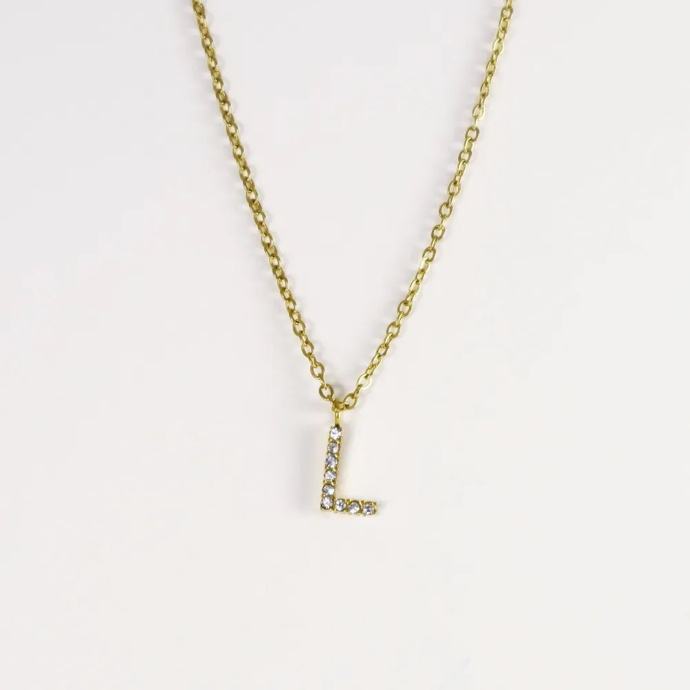 Colgante Dorado con Inicial Personalizada-Medium - Belorias