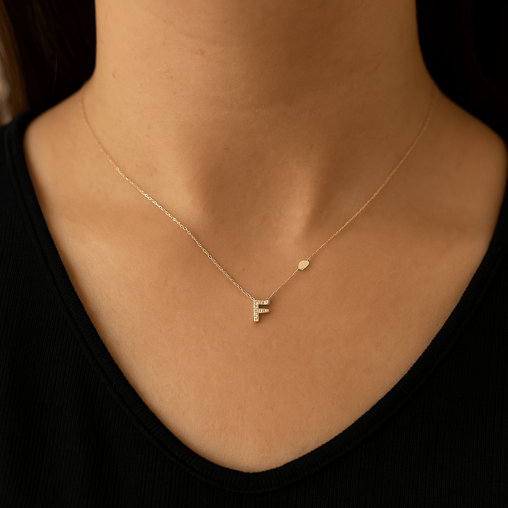 Colgante Dorado con Inicial Personalizada-Small - Belorias
