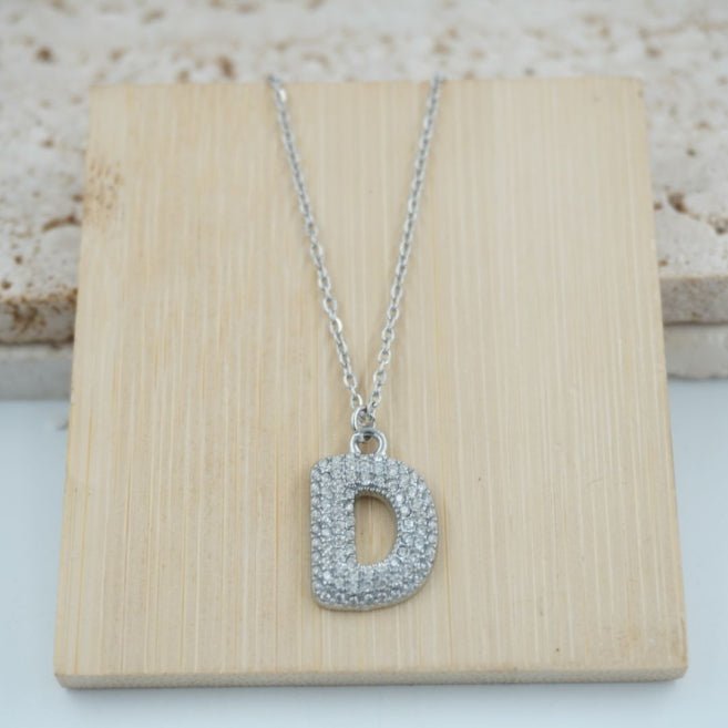 Colgante Plateado con Inicial Personalizada-Big - Belorias