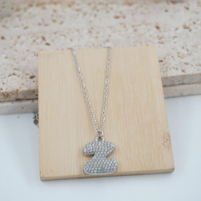 Colgante Plateado con Inicial Personalizada-Big - Belorias