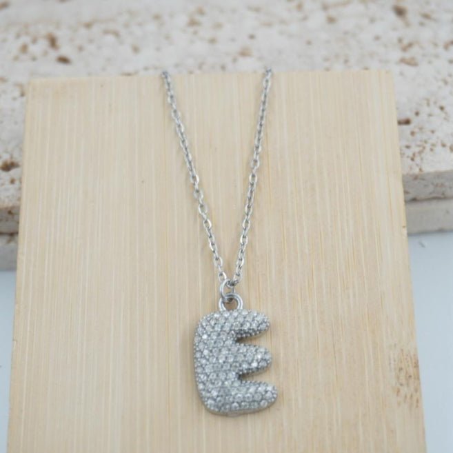 Colgante Plateado con Inicial Personalizada-Big - Belorias