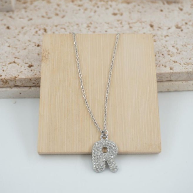 Colgante Plateado con Inicial Personalizada-Big - Belorias