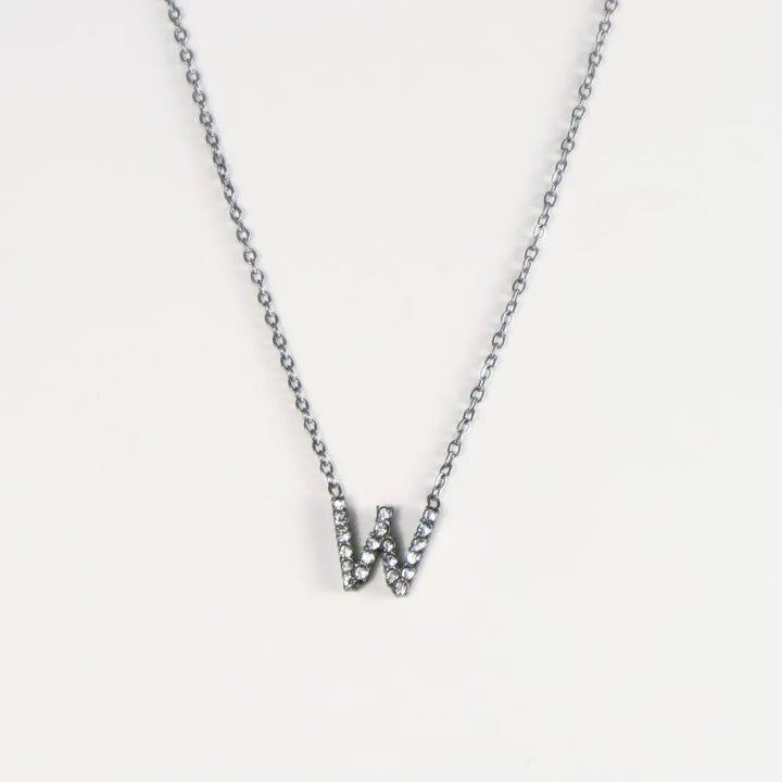 Colgante Plateado con Inicial Personalizada-Medium - Belorias