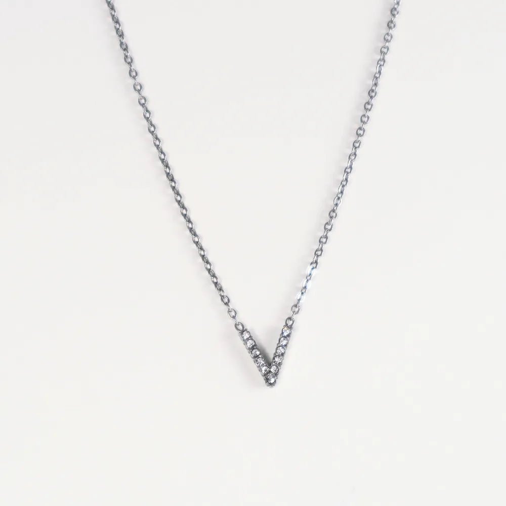 Colgante Plateado con Inicial Personalizada-Medium - Belorias