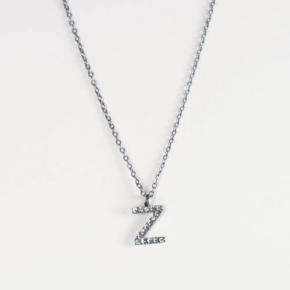 Colgante Plateado con Inicial Personalizada-Medium - Belorias