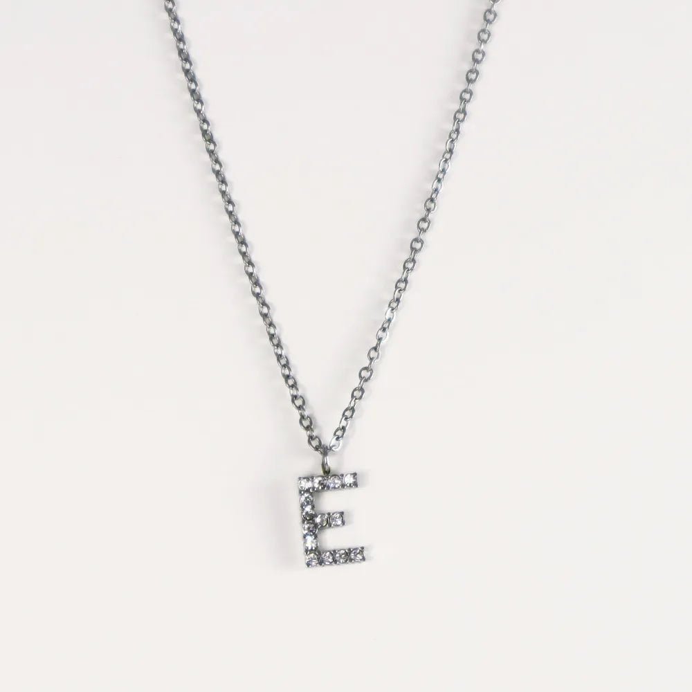 Colgante Plateado con Inicial Personalizada-Medium - Belorias