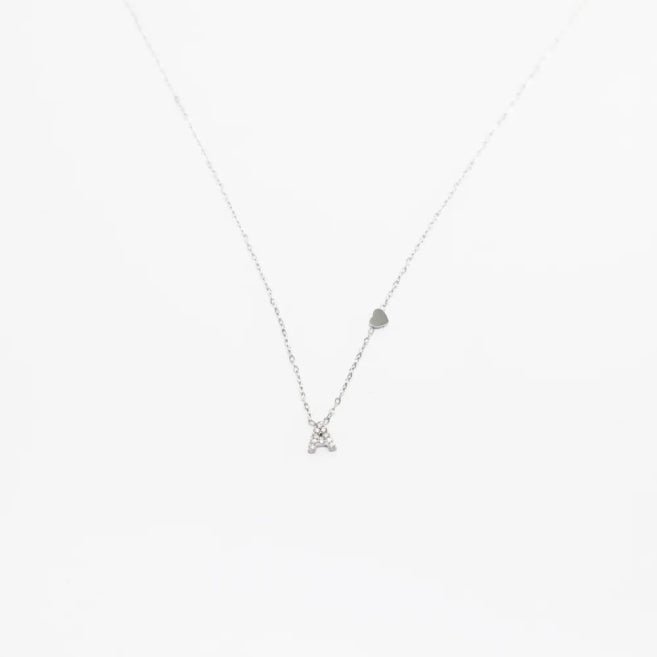 Colgante Plateado con Inicial Personalizada-Small - Belorias
