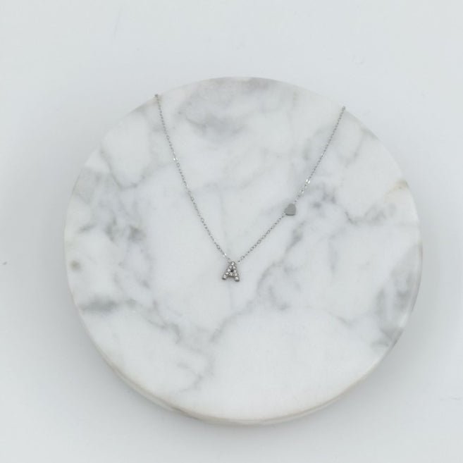 Colgante Plateado con Inicial Personalizada-Small - Belorias