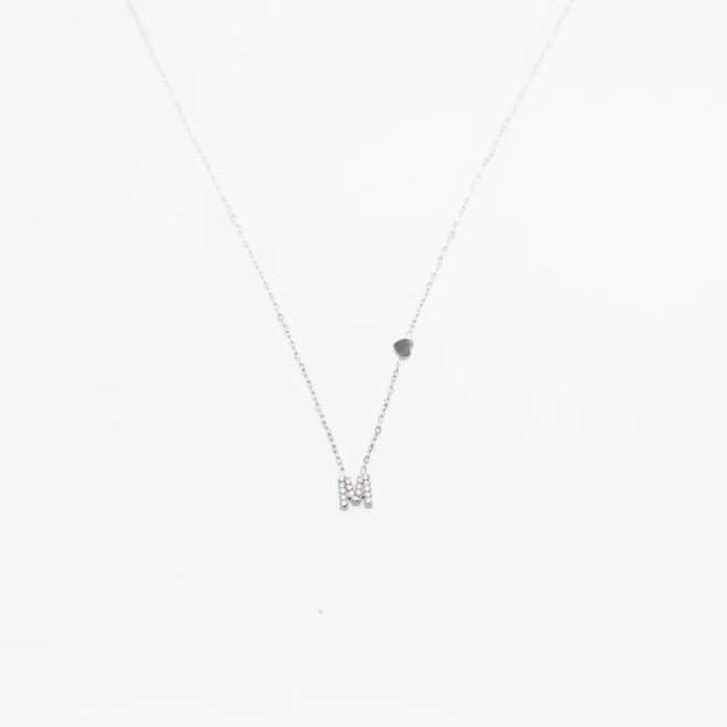 Colgante Plateado con Inicial Personalizada-Small - Belorias