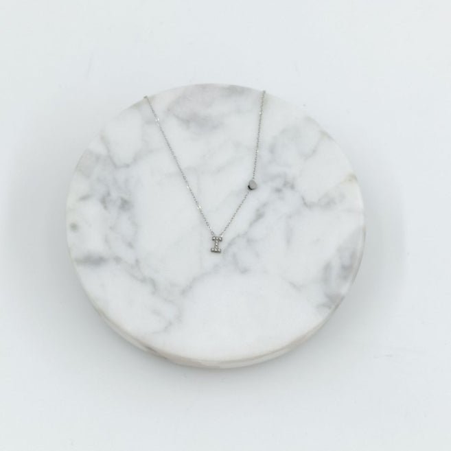 Colgante Plateado con Inicial Personalizada-Small - Belorias
