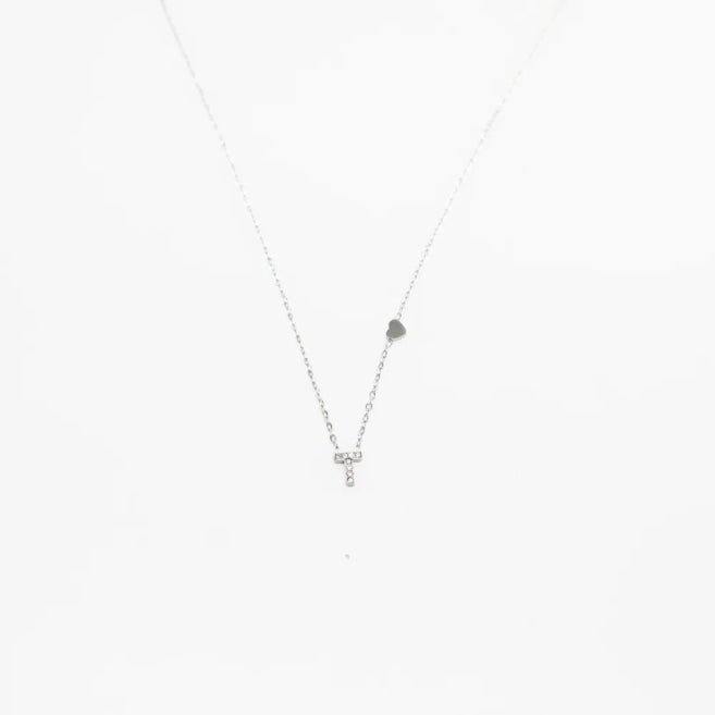 Colgante Plateado con Inicial Personalizada-Small - Belorias