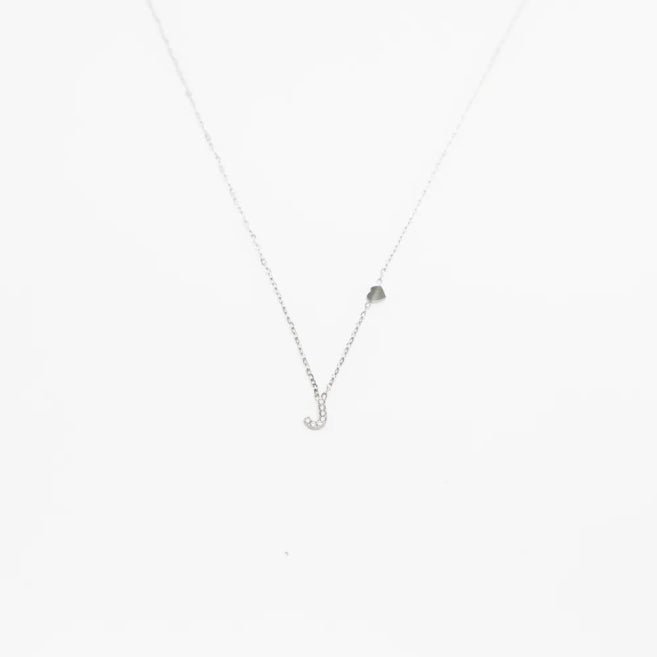 Colgante Plateado con Inicial Personalizada-Small - Belorias