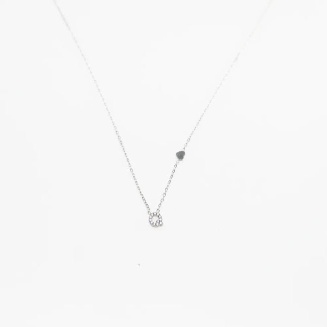 Colgante Plateado con Inicial Personalizada-Small - Belorias