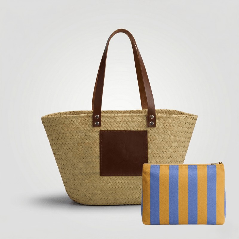 Pack Capazo Personalizado Iniciales + Neceser Verano (BORDADO INCLUIDO) - Belorias