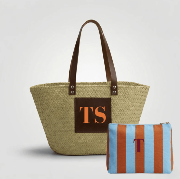 Pack Capazo Personalizado Iniciales + Neceser Verano (BORDADO INCLUIDO) - Belorias
