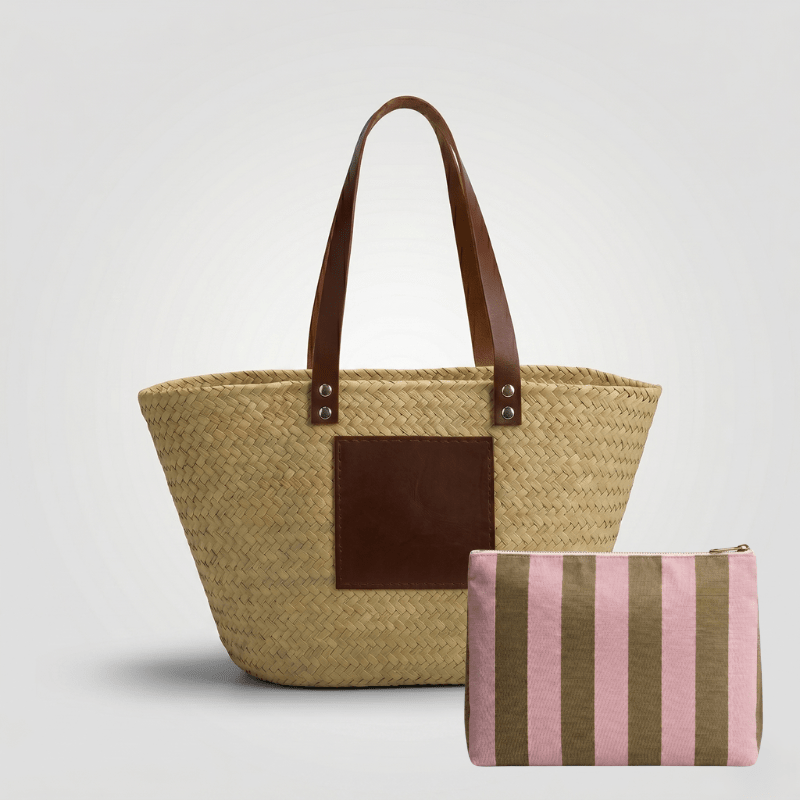Pack Capazo Personalizado Iniciales + Neceser Verano (BORDADO INCLUIDO) - Belorias