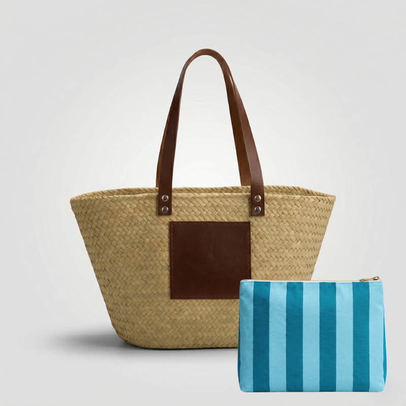 Pack Capazo Personalizado Iniciales + Neceser Verano (BORDADO INCLUIDO) - Belorias