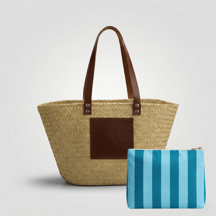 Pack Capazo Personalizado Iniciales + Neceser Verano (BORDADO INCLUIDO) - Belorias