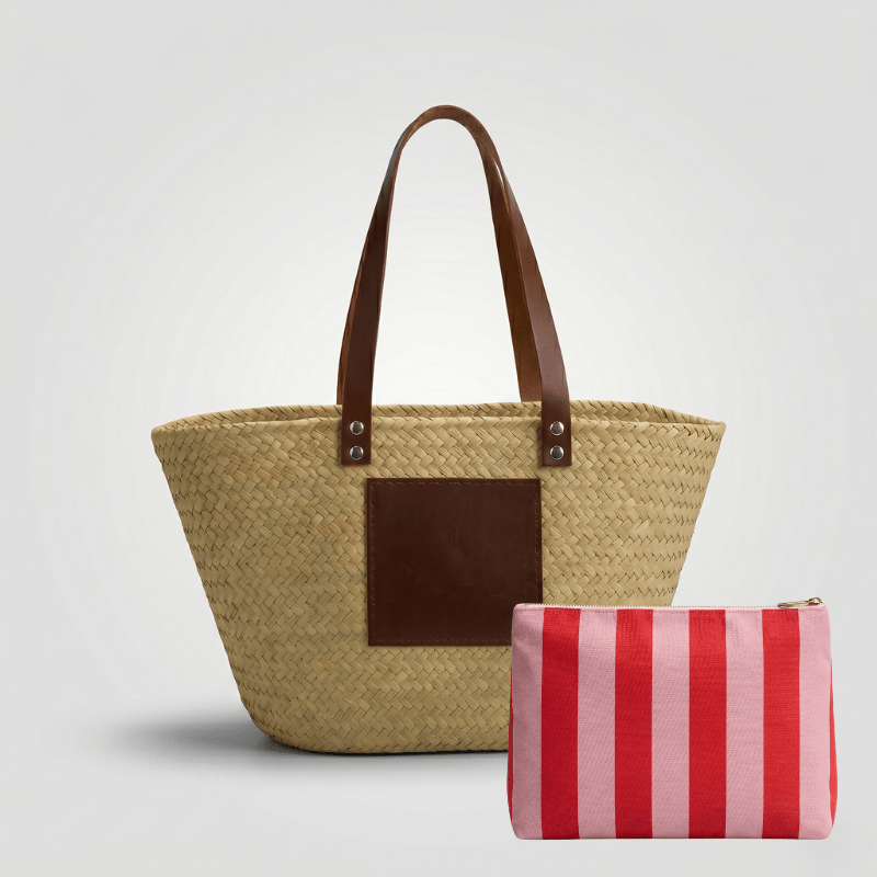 Pack Capazo Personalizado Iniciales + Neceser Verano (BORDADO INCLUIDO) - Belorias