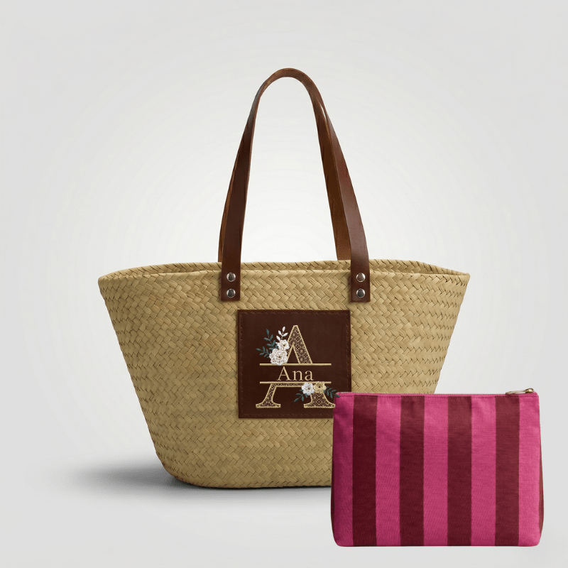 Pack Capazo Personalizado Nombre+ Neceser Verano (BORDADO INCLUIDO) - Belorias