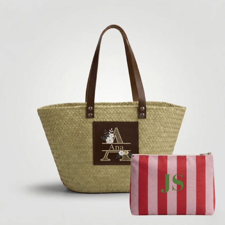 Pack Capazo Personalizado Nombre+ Neceser Verano (BORDADO INCLUIDO) - Belorias