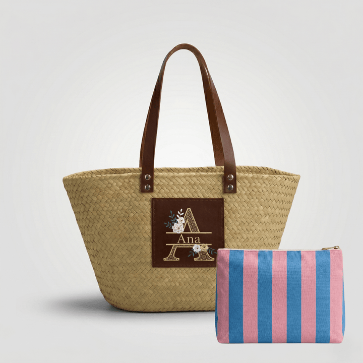 Pack Capazo Personalizado Nombre+ Neceser Verano (BORDADO INCLUIDO) - Belorias