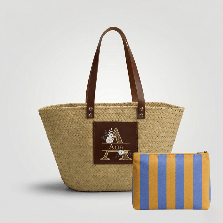 Pack Capazo Personalizado Nombre+ Neceser Verano (BORDADO INCLUIDO) - Belorias