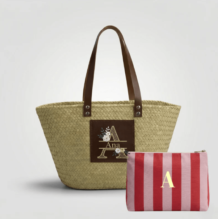 Pack Capazo Personalizado Nombre+ Neceser Verano (BORDADO INCLUIDO) - Belorias
