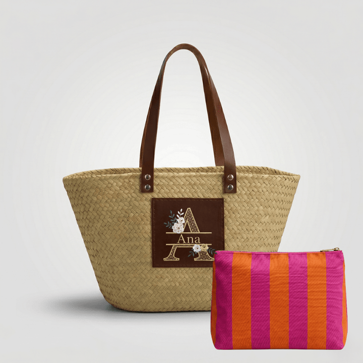 Pack Capazo Personalizado Nombre+ Neceser Verano (BORDADO INCLUIDO) - Belorias