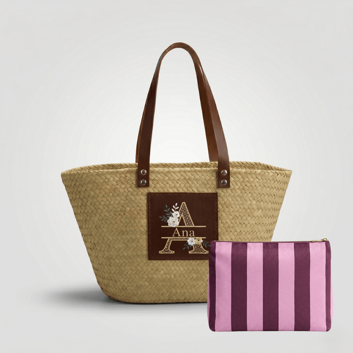 Pack Capazo Personalizado Nombre+ Neceser Verano (BORDADO INCLUIDO) - Belorias