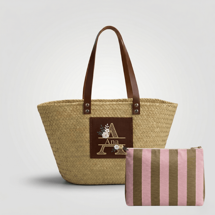 Pack Capazo Personalizado Nombre+ Neceser Verano (BORDADO INCLUIDO) - Belorias